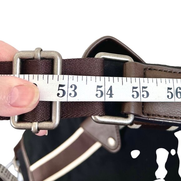 Fossil Lane Canvas & Leather Messenger Bag Adjustable Strap & Snap Closures VGUC - Picture 11 of 16